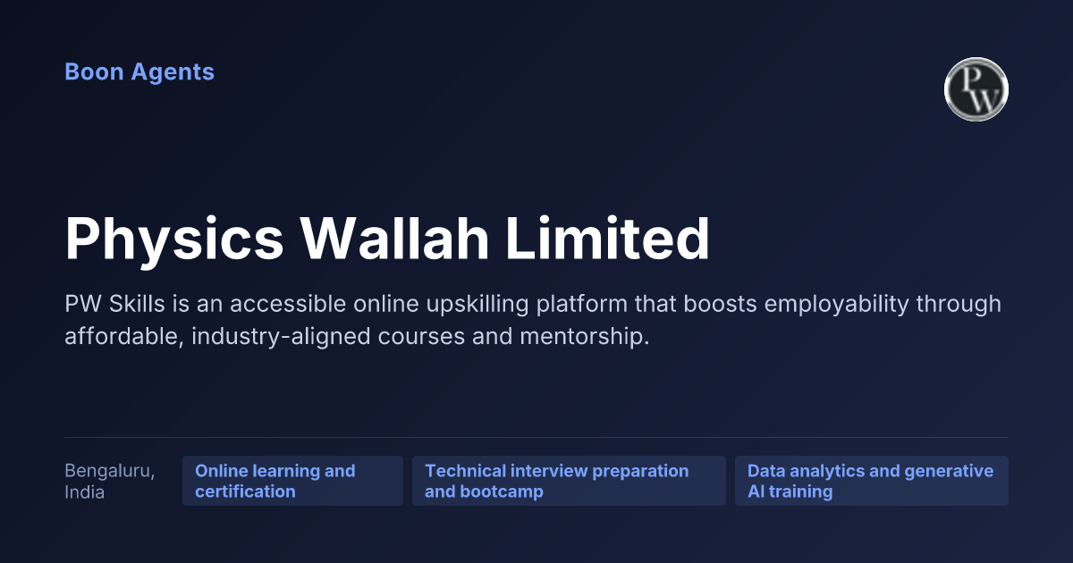 Physics Wallah Limited — company overview