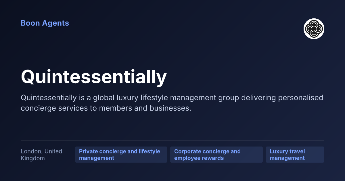 Quintessentially — company overview