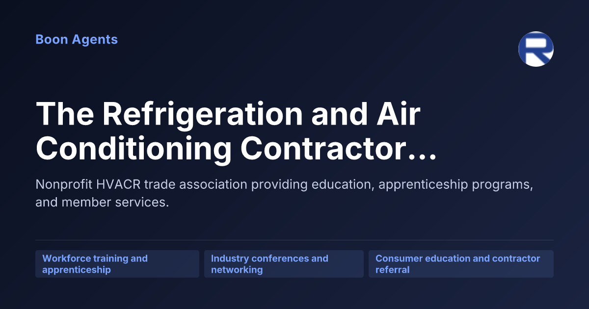 The Refrigeration and Air Conditioning Contractors Association Inc. — company overview