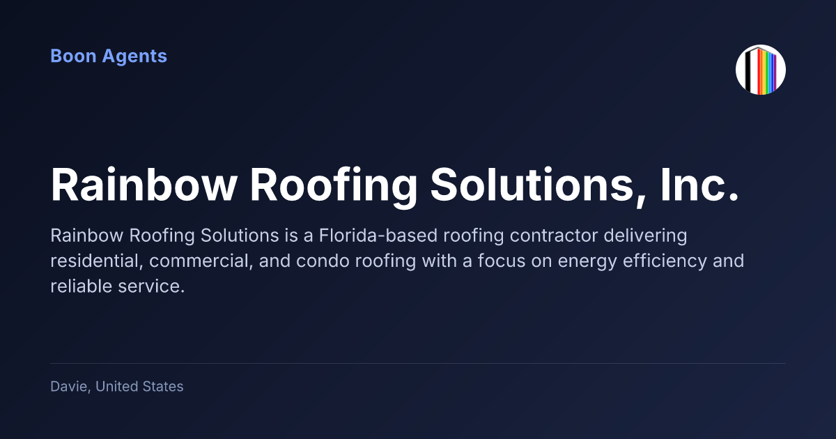 Rainbow Roofing Solutions, Inc. — company overview