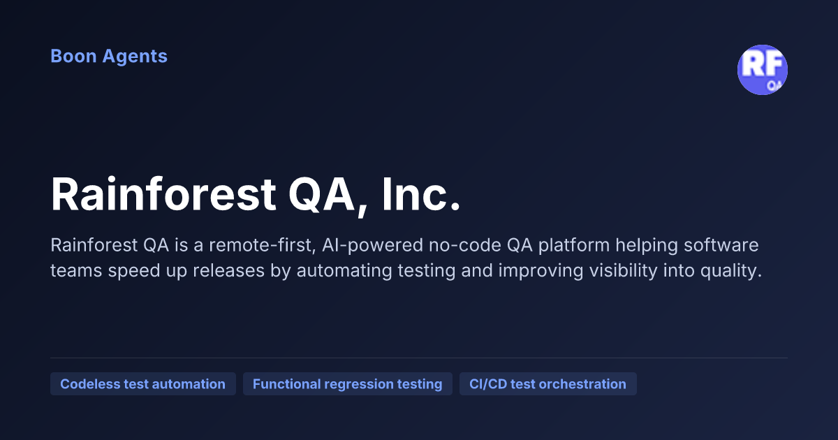 Rainforest QA, Inc. — company overview