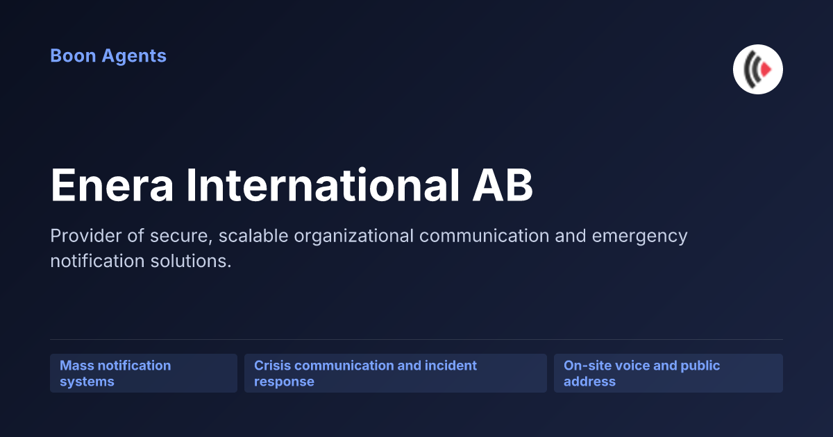Enera International AB — company overview