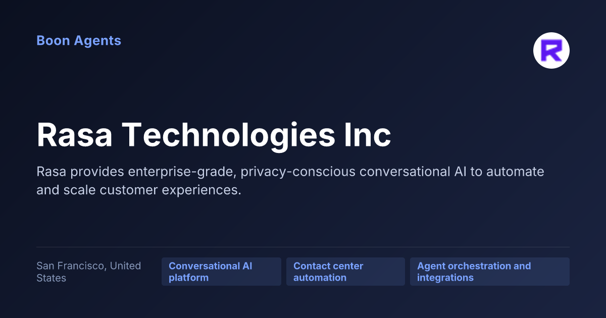 Rasa Technologies Inc — company overview