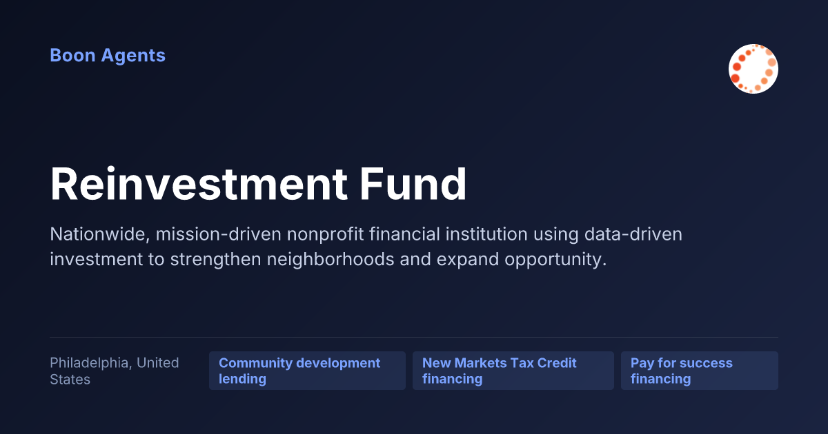Reinvestment Fund — company overview