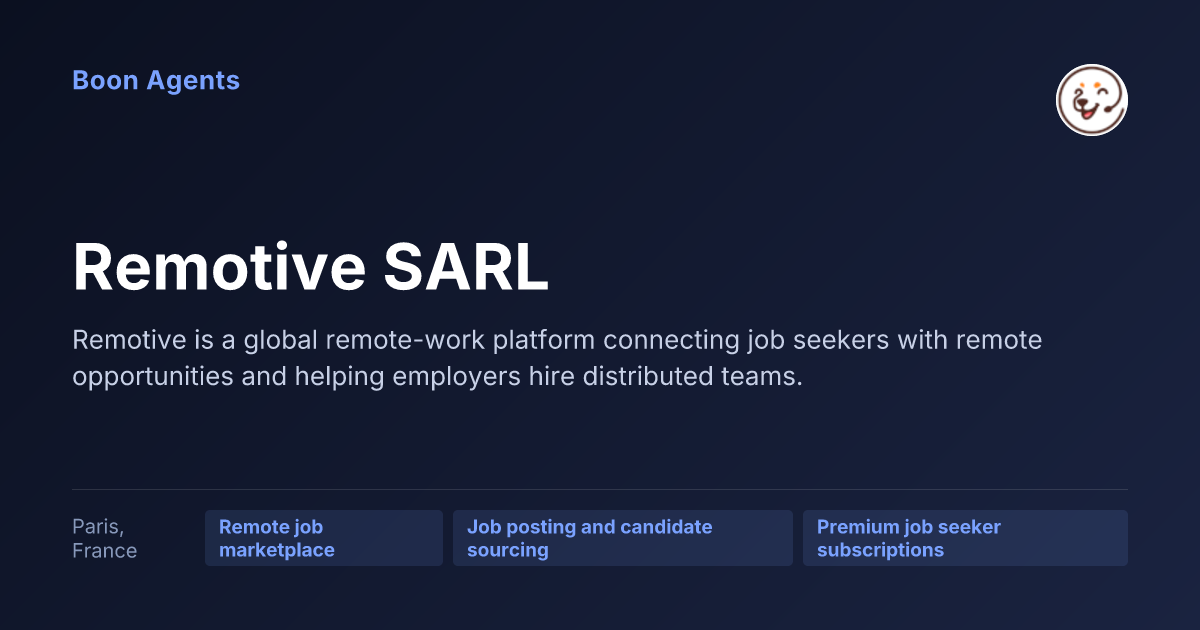 Remotive SARL — company overview