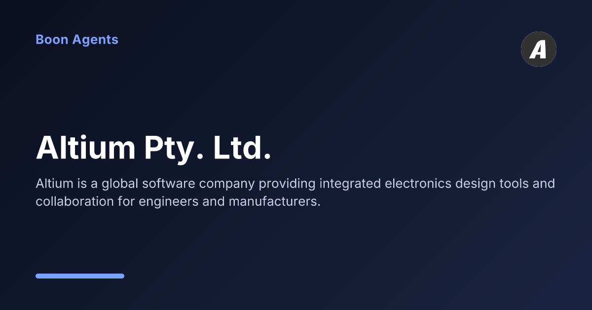Altium Pty. Ltd. — company overview