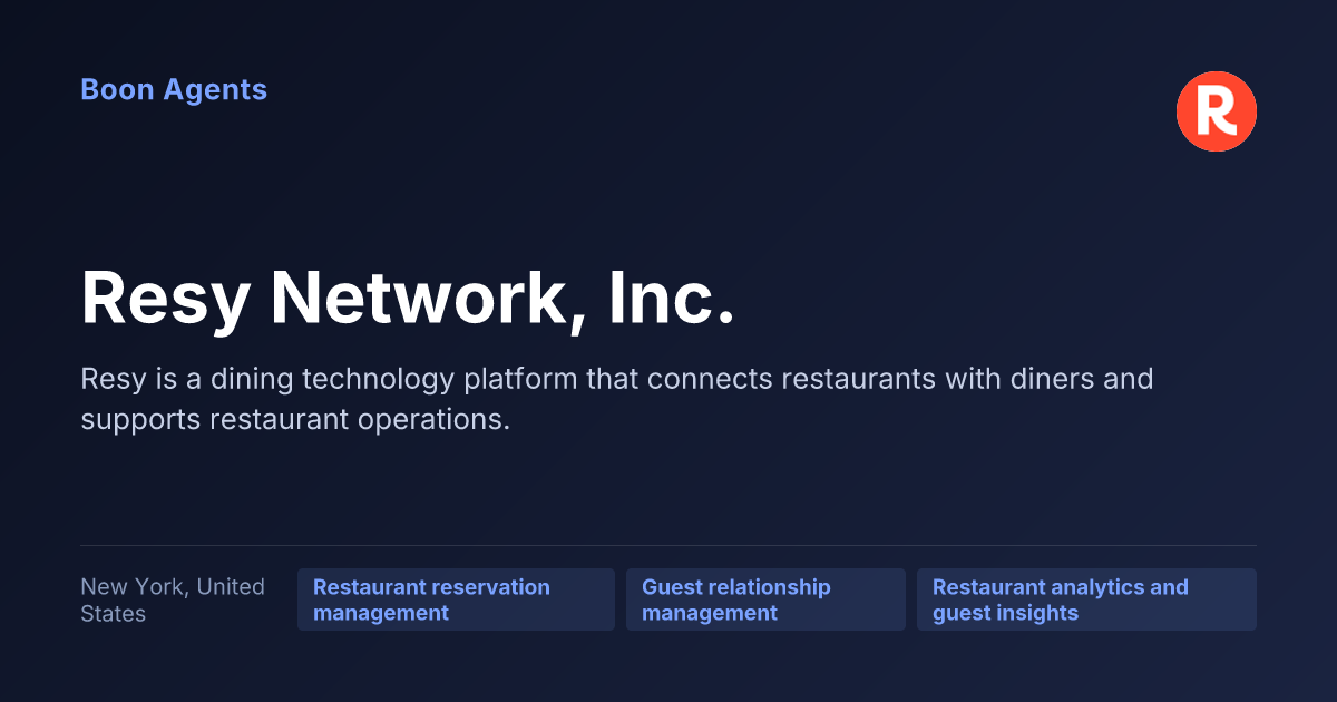 Resy Network, Inc. — company overview