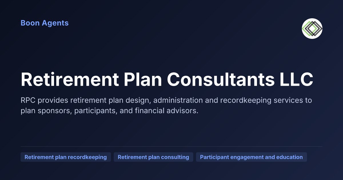 Retirement Plan Consultants LLC — company overview
