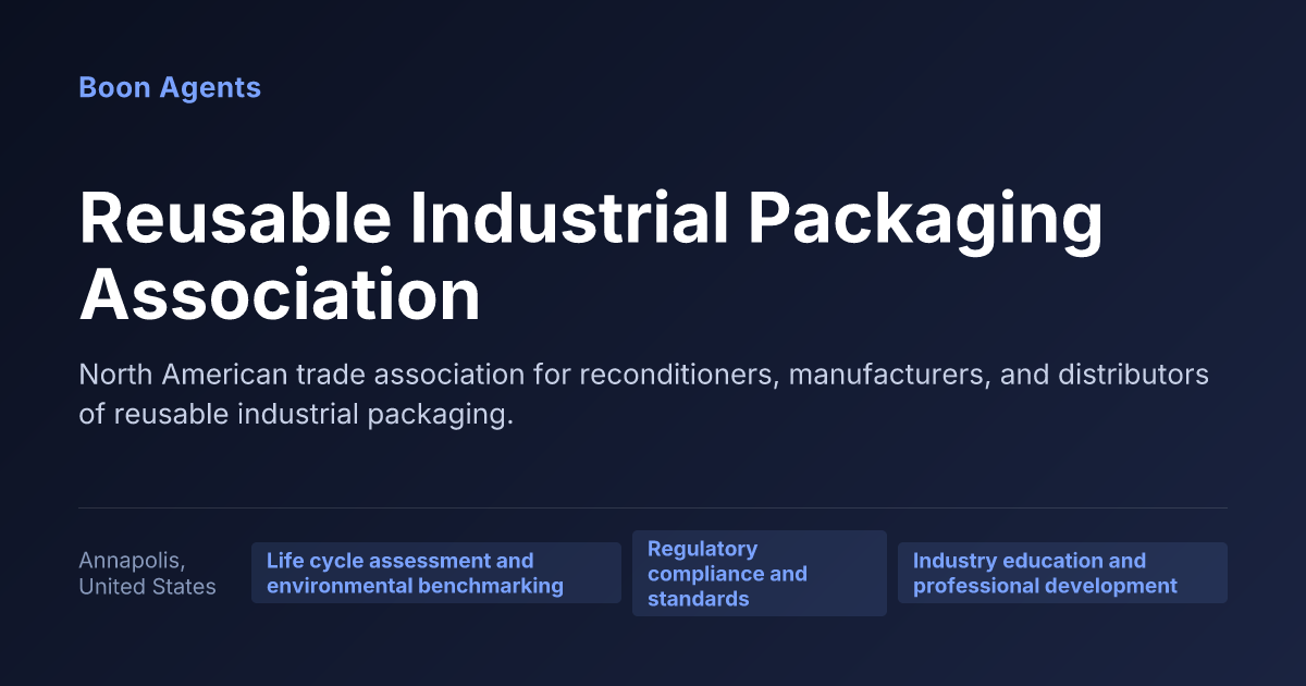 Reusable Industrial Packaging Association — company overview