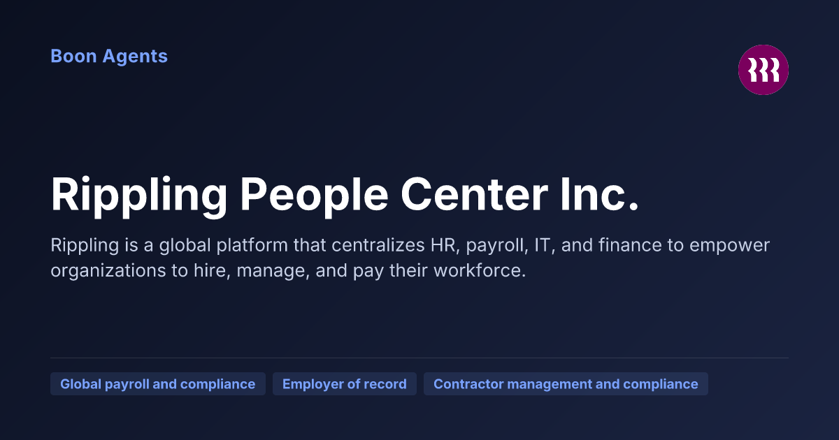 Rippling People Center Inc. — company overview