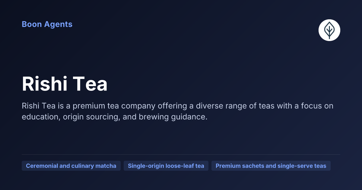 Rishi Tea — company overview