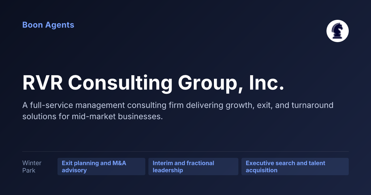 RVR Consulting Group, Inc. — company overview