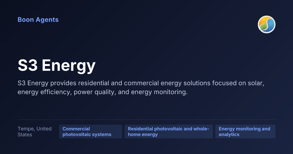 S3 Energy — company overview