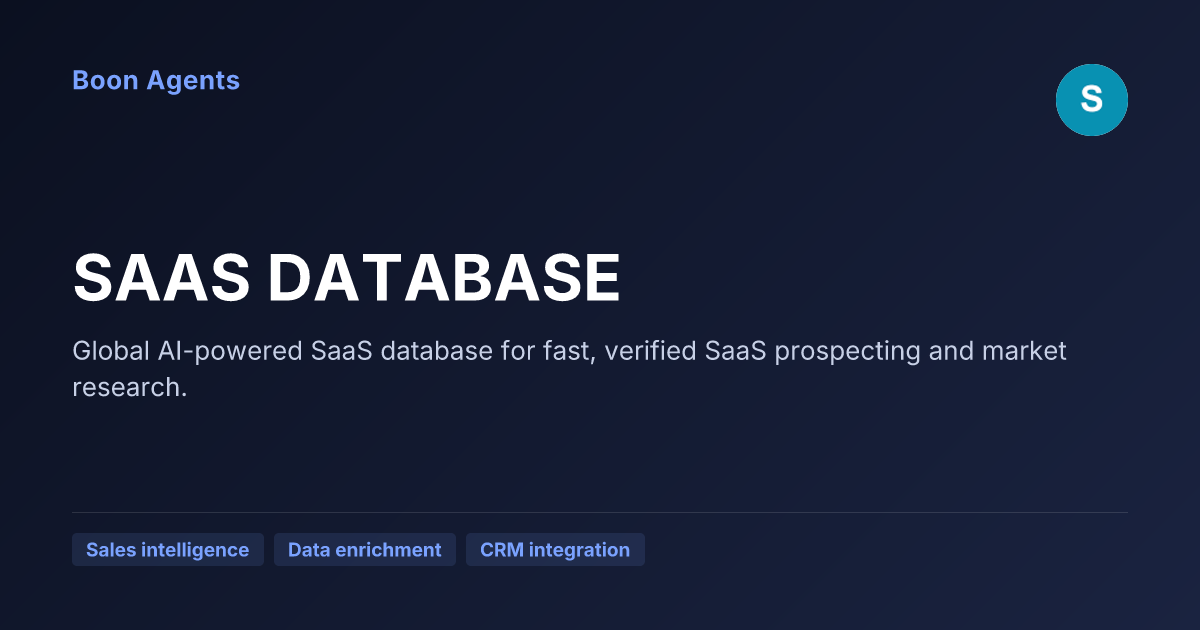 SAAS DATABASE — company overview