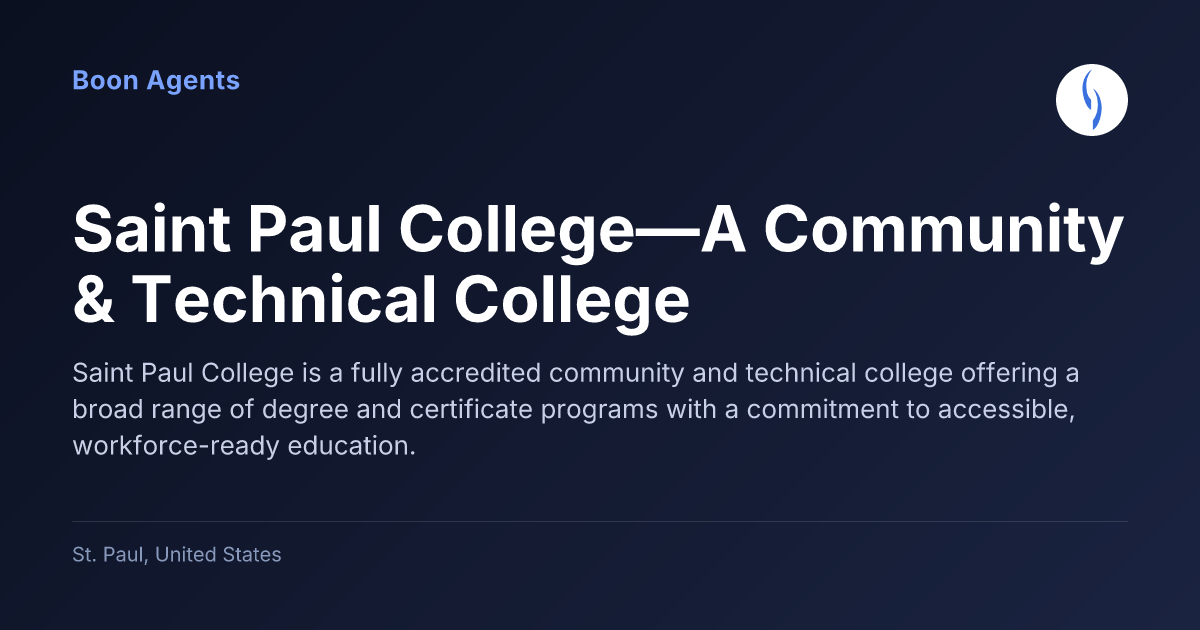 Saint Paul College—A Community & Technical College — company overview