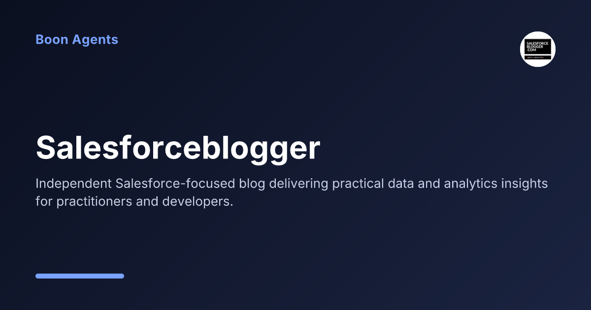Salesforceblogger — company overview