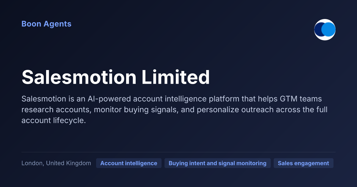 Salesmotion Limited — company overview