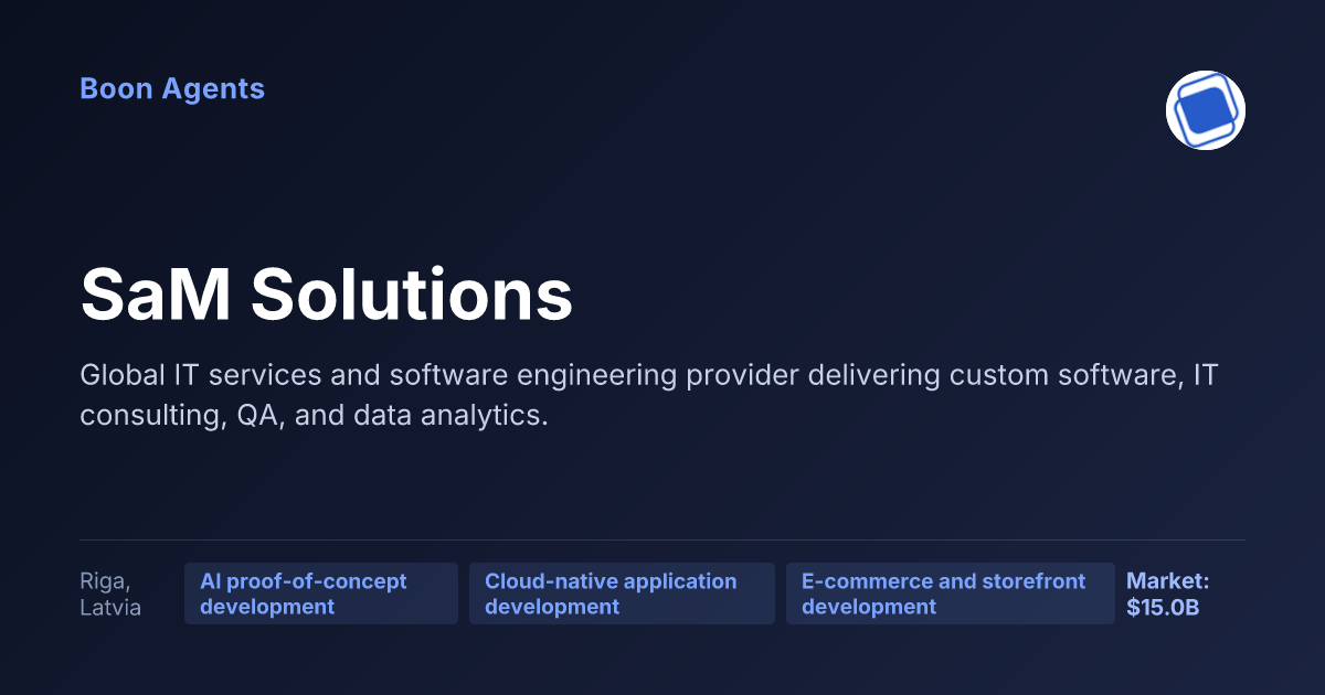SaM Solutions — company overview