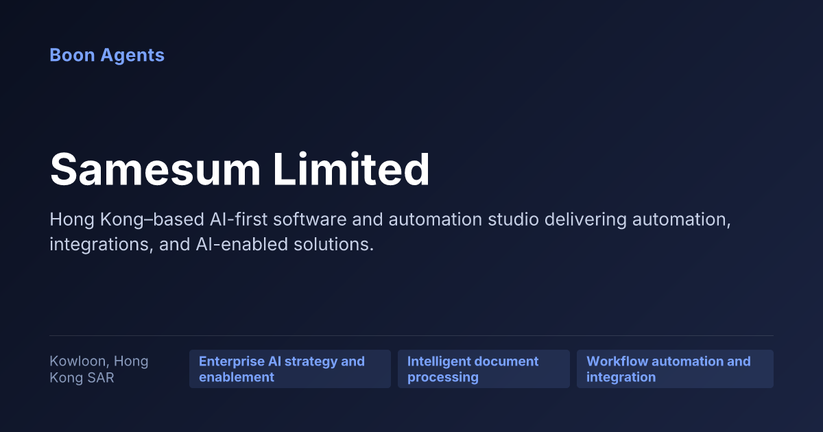 Samesum Limited — company overview