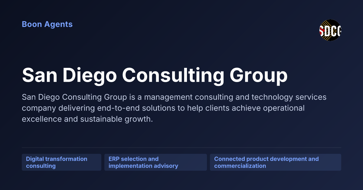 San Diego Consulting Group — company overview