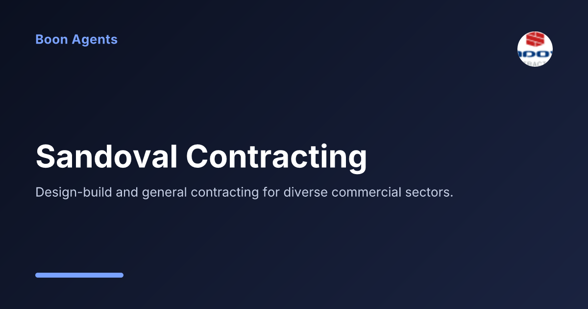 Sandoval Contracting — company overview