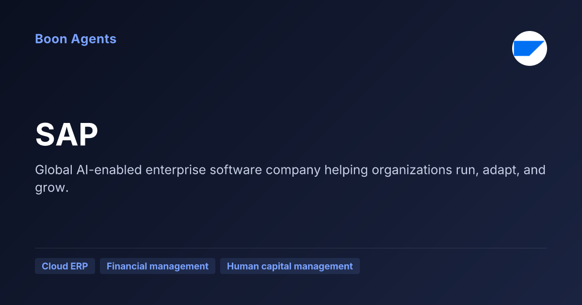 SAP — company overview