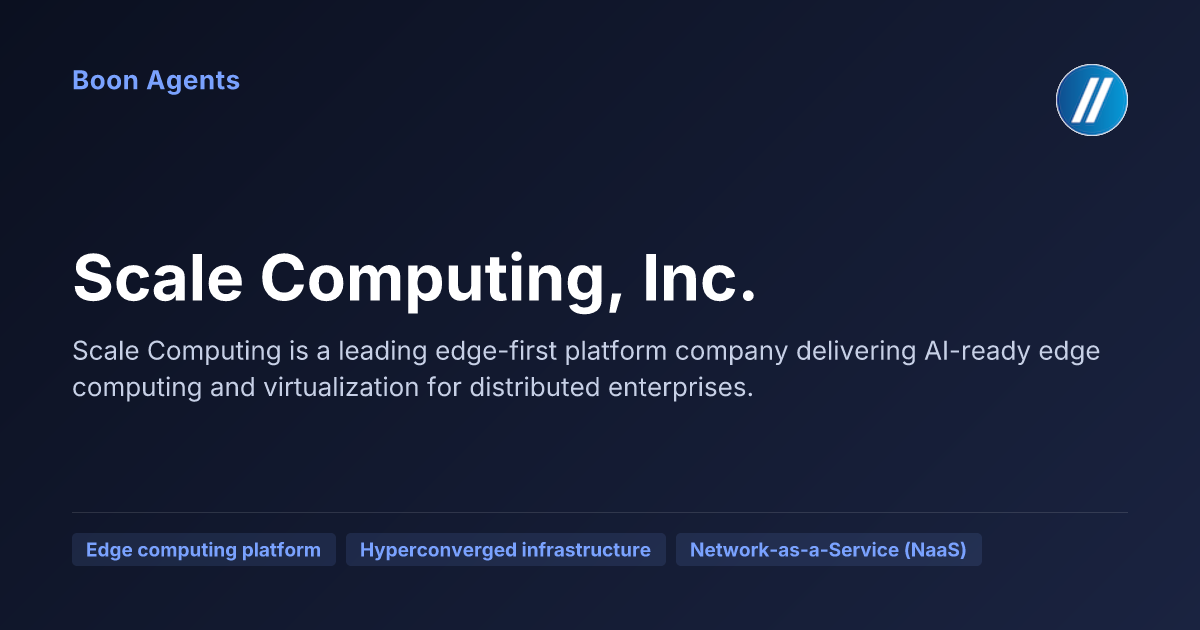 Scale Computing, Inc. — company overview