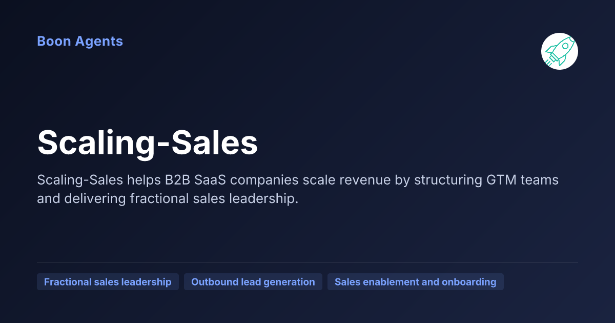 Scaling-Sales — company overview