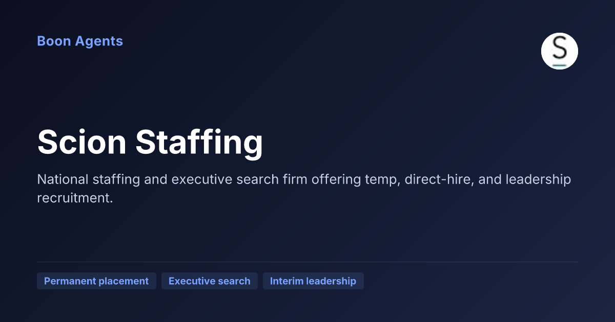 Scion Staffing — company overview