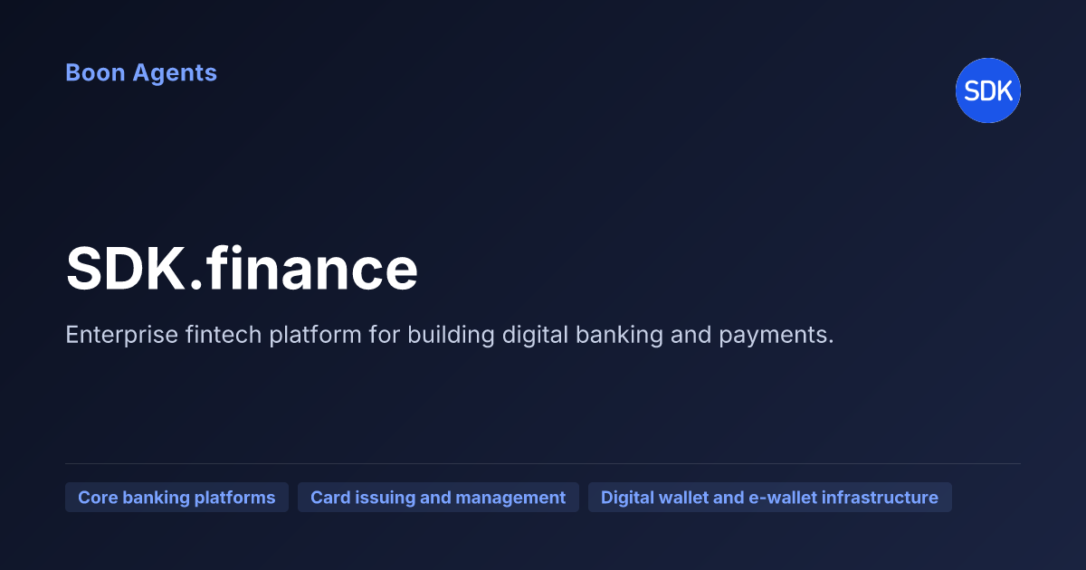 SDK.finance — company overview