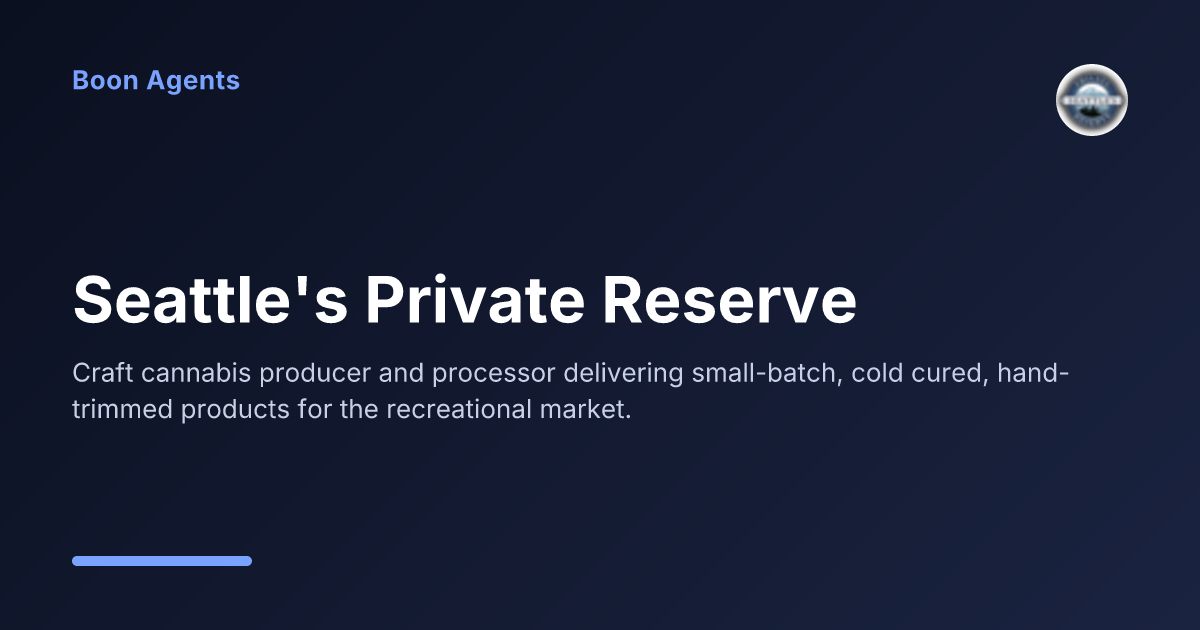 Seattle's Private Reserve — company overview