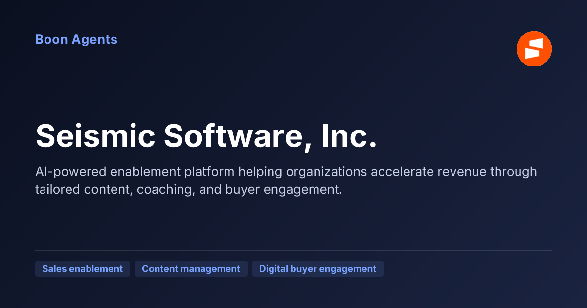 Seismic Software, Inc. — company overview