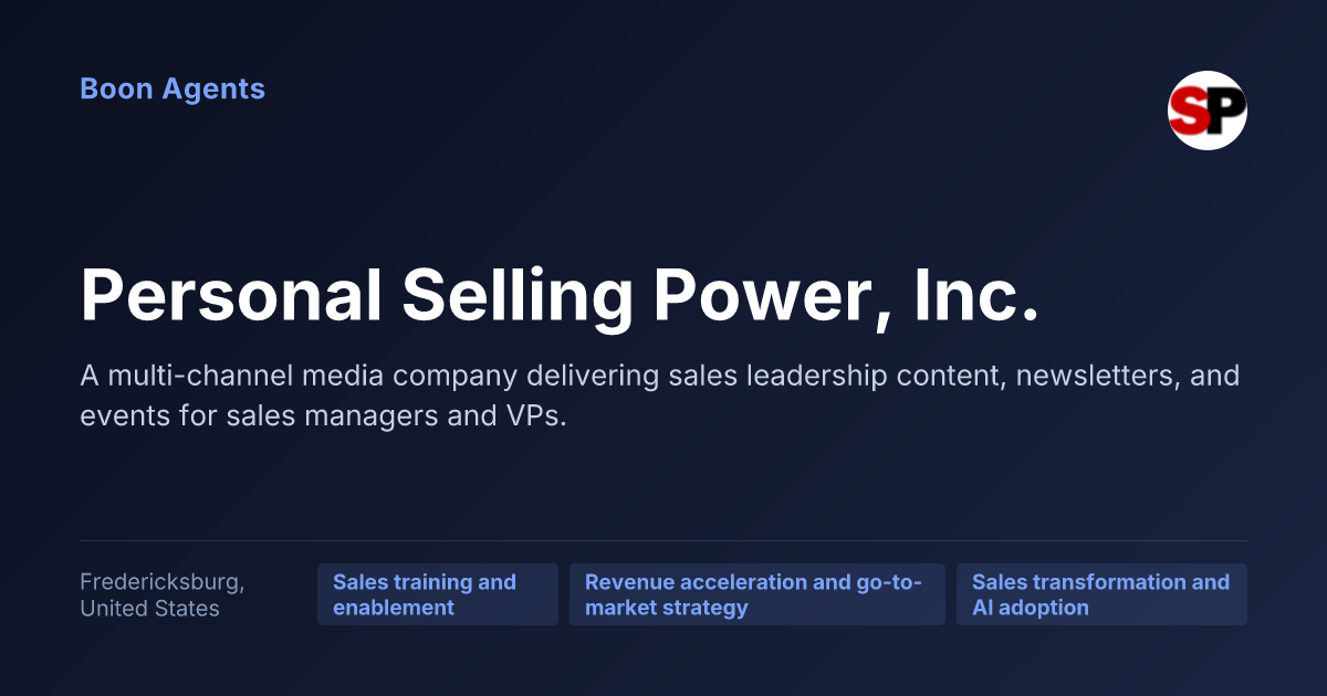 Personal Selling Power, Inc. — company overview