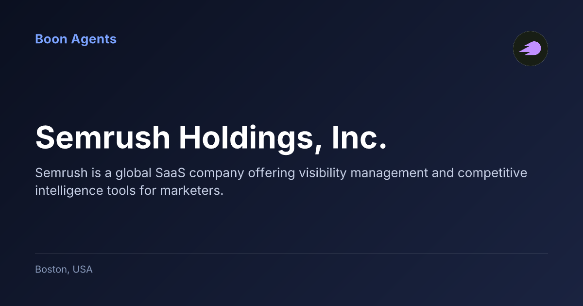 Semrush Holdings, Inc. — company overview