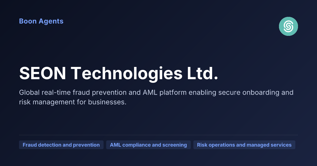 SEON Technologies Ltd. — company overview