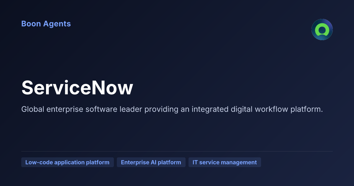 ServiceNow — company overview