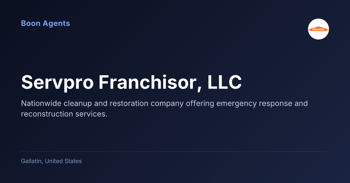 Servpro Franchisor, LLC — company overview