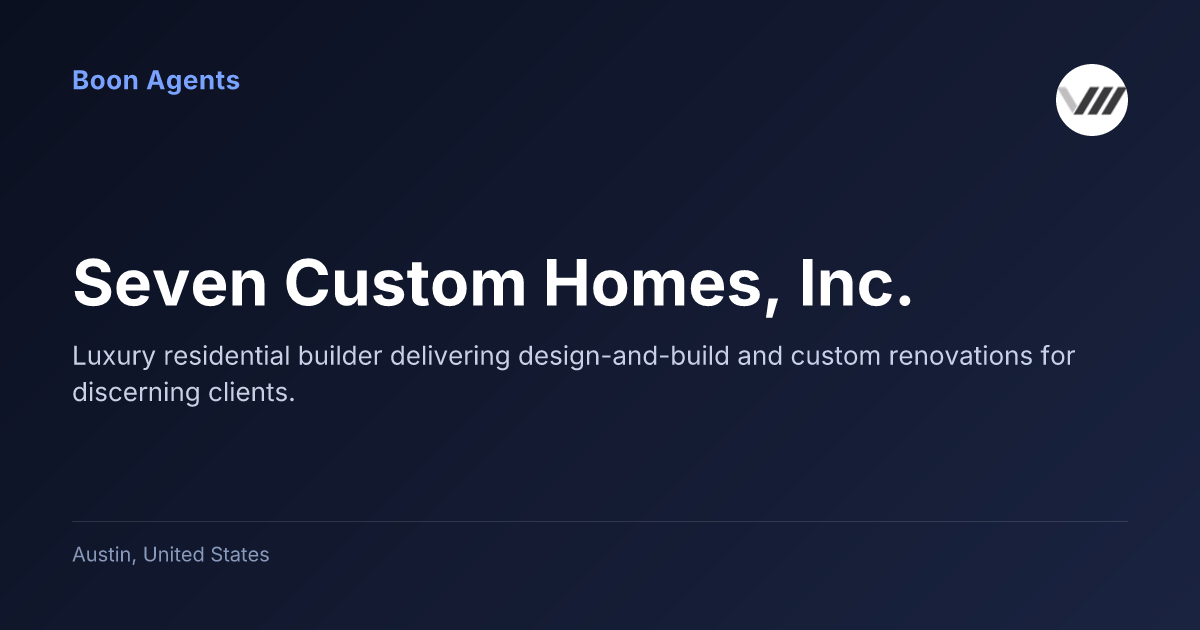 Seven Custom Homes, Inc. — company overview