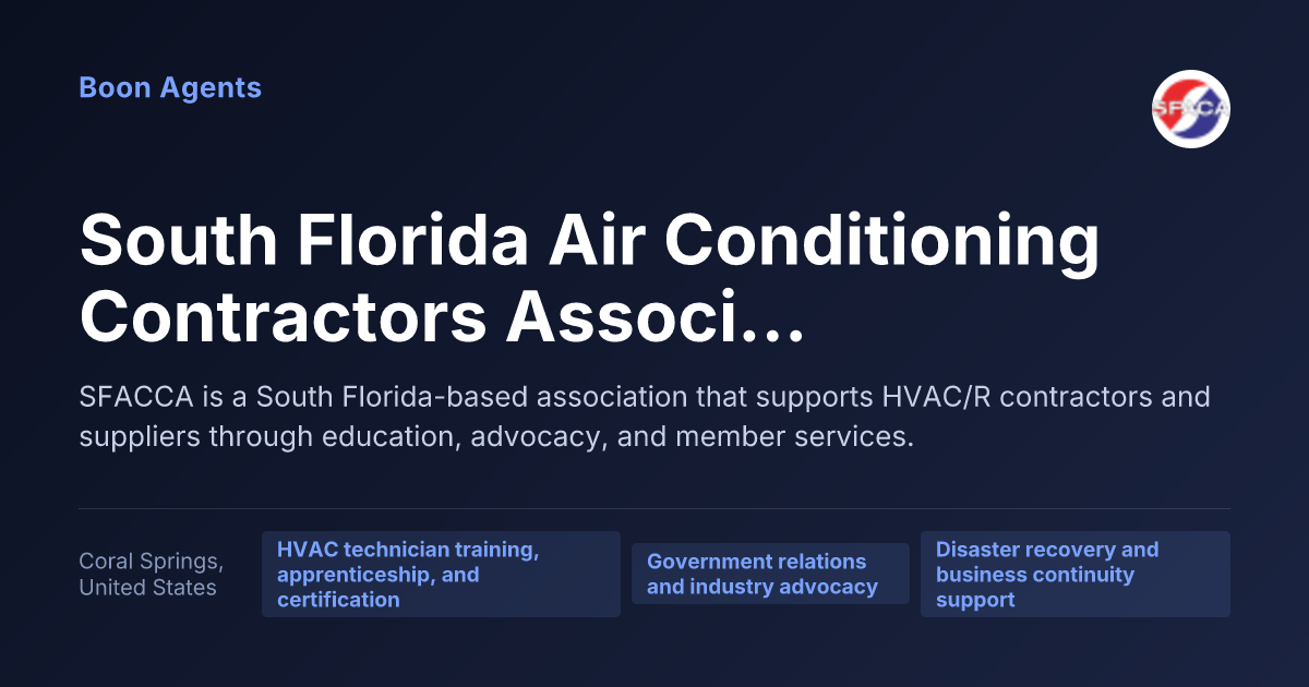 South Florida Air Conditioning Contractors Association — company overview