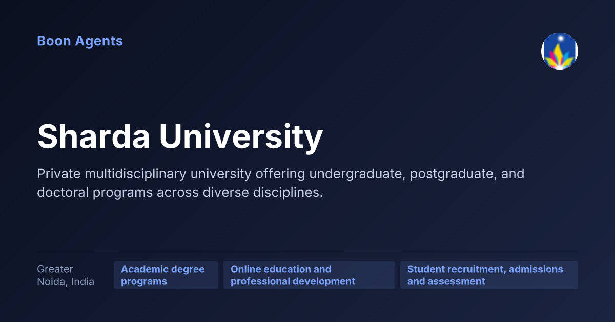 Sharda University — company overview