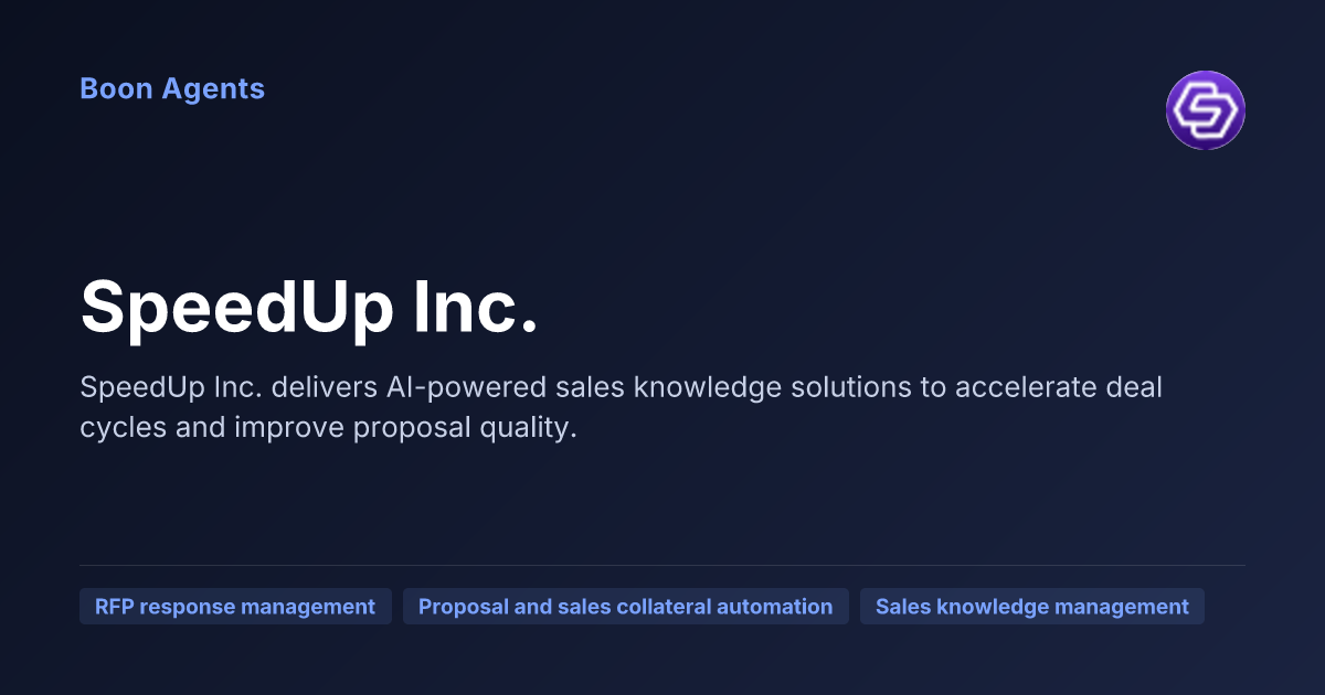 SpeedUp Inc. — company overview