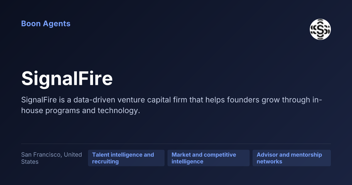 SignalFire — company overview