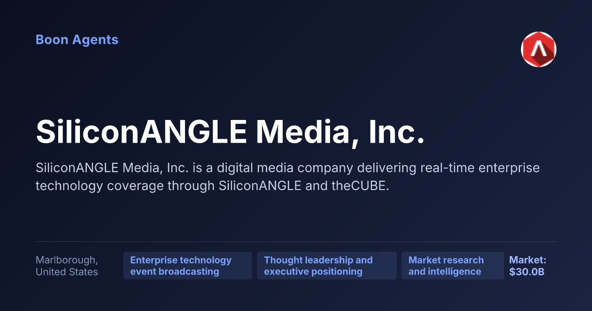 SiliconANGLE Media, Inc. — company overview