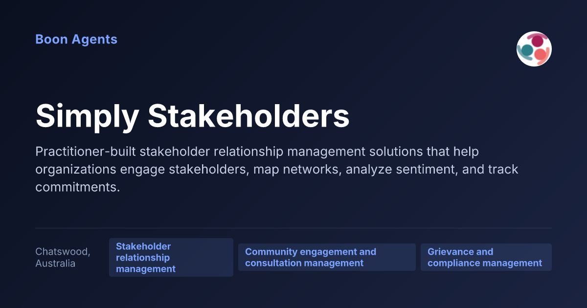 Simply Stakeholders — company overview