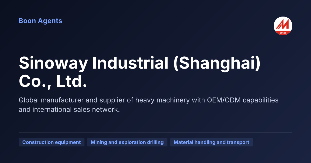 Sinoway Industrial (Shanghai) Co., Ltd. — company overview