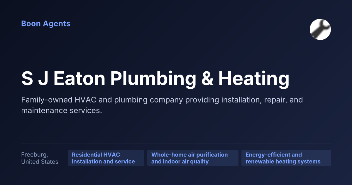 S J Eaton Plumbing & Heating — company overview