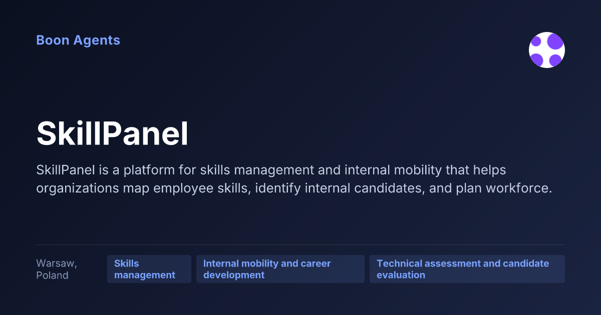 SkillPanel — company overview
