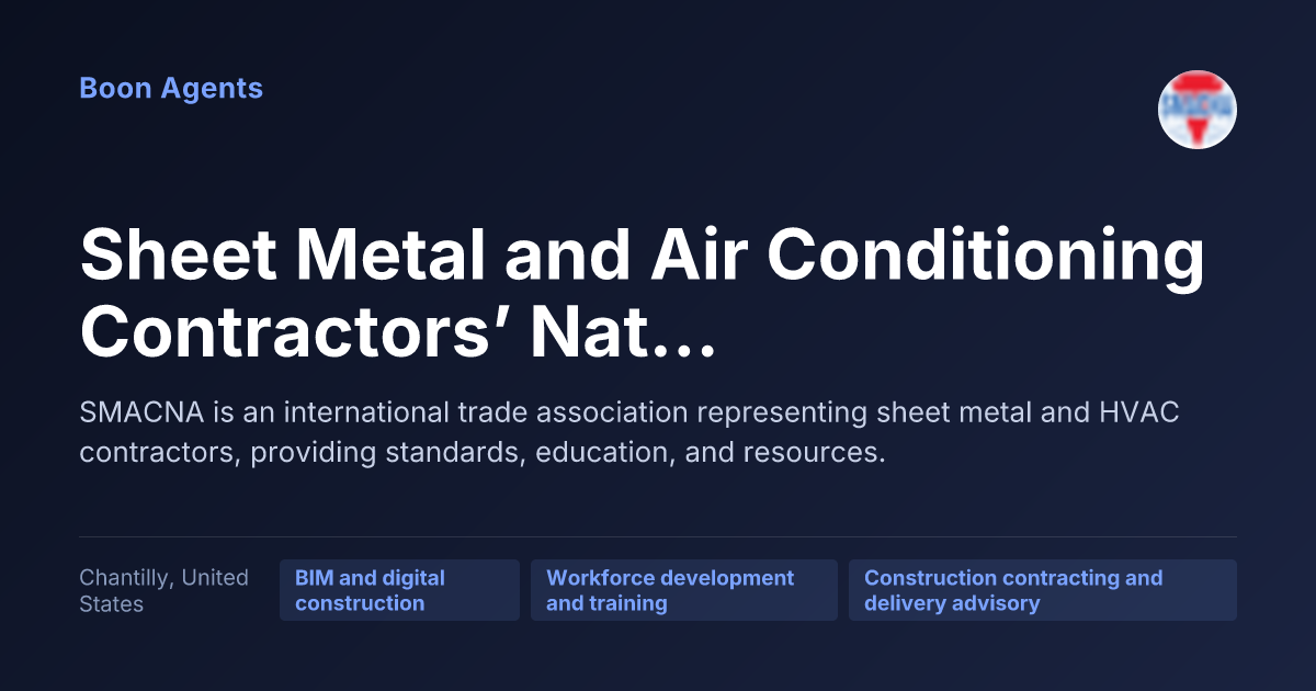 Sheet Metal and Air Conditioning Contractors’ National Association — company overview