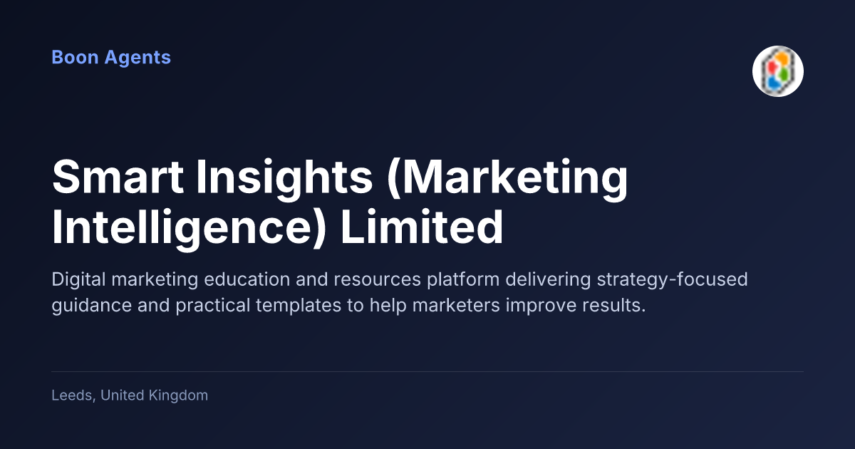 Smart Insights (Marketing Intelligence) Limited — company overview