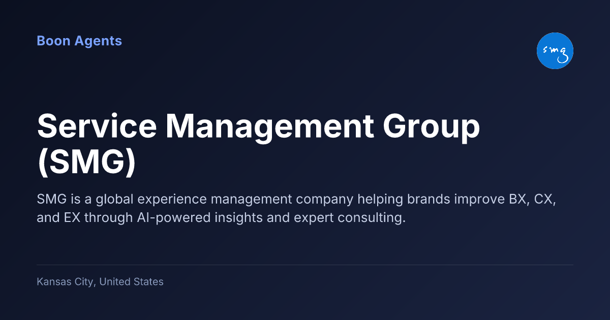 Service Management Group (SMG) — company overview